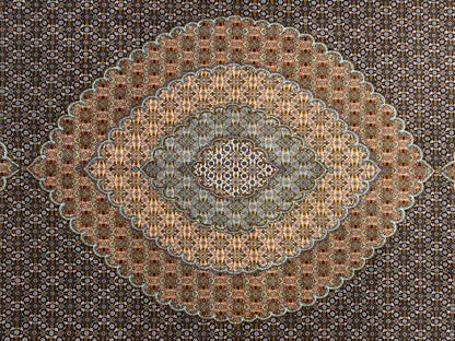 Hand-Knotted Persian Tabriz Mahi Rug - 9’9”x13’4”