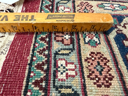 6’x9’ Fine Hand-Knotted Wool IndoBidjar Persian Rug 6x9 Burgundy All-Over Handmade Carpet