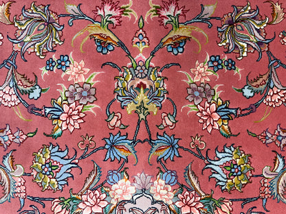 Hand-Knotted 60 Raj Persian Tabriz Rug - Signed Novinfar - 9’x13’