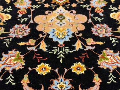 Hand-Knotted 60 Raj Persian Tabriz Rug - 6'9"x10'5"