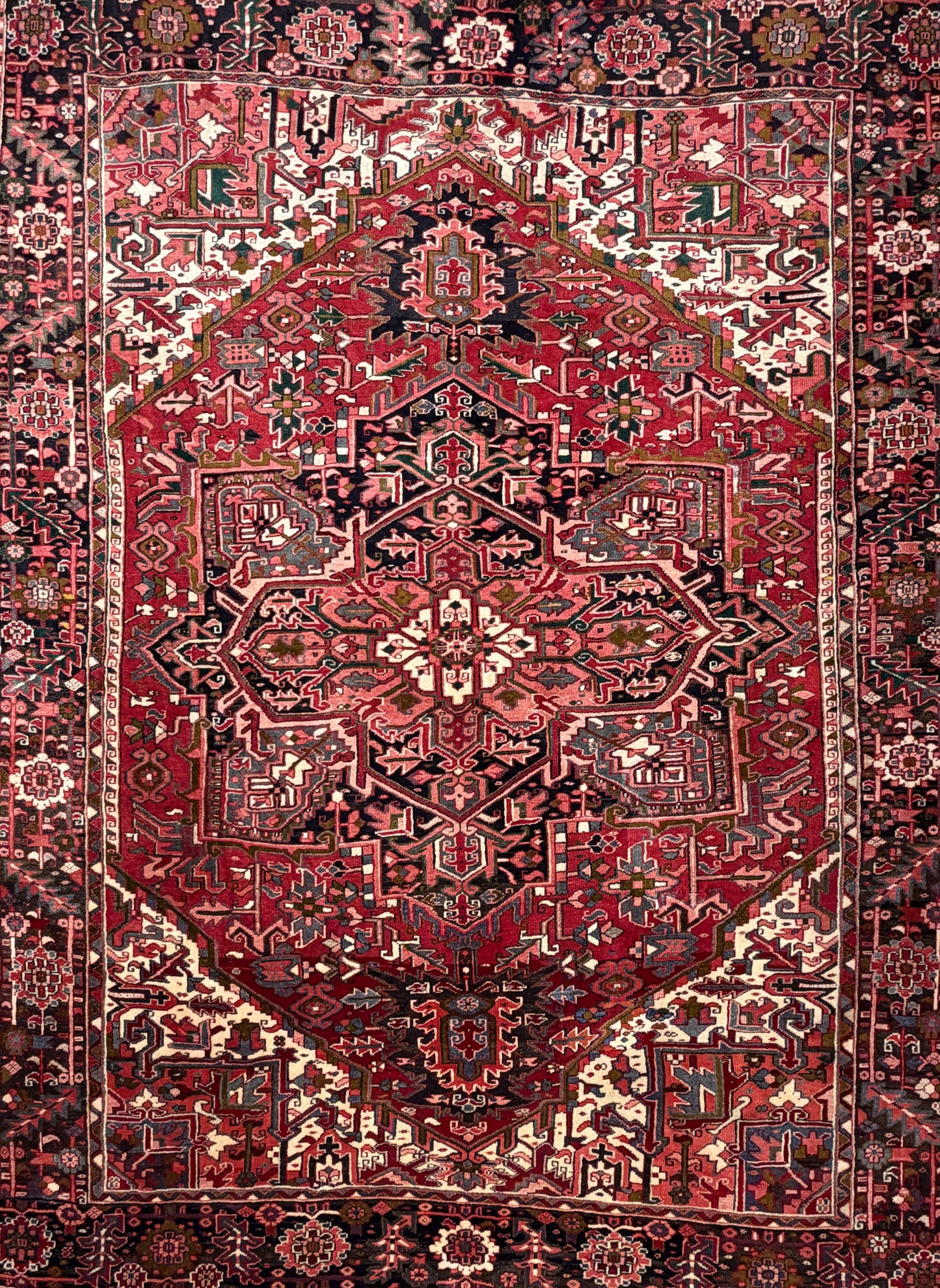 Hand-Knotted Persian Heriz Rug - 8’3”x10’9”