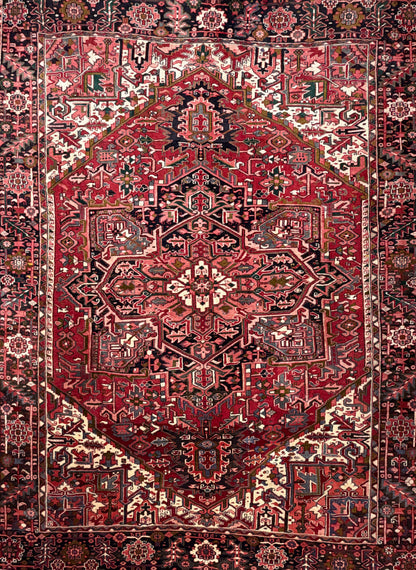Hand-Knotted Persian Heriz Rug - 8’3”x10’9”