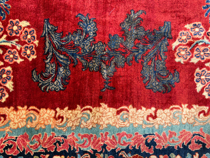 11’7”x12’10” Hand-Knotted Persian Sarouk Area Rug