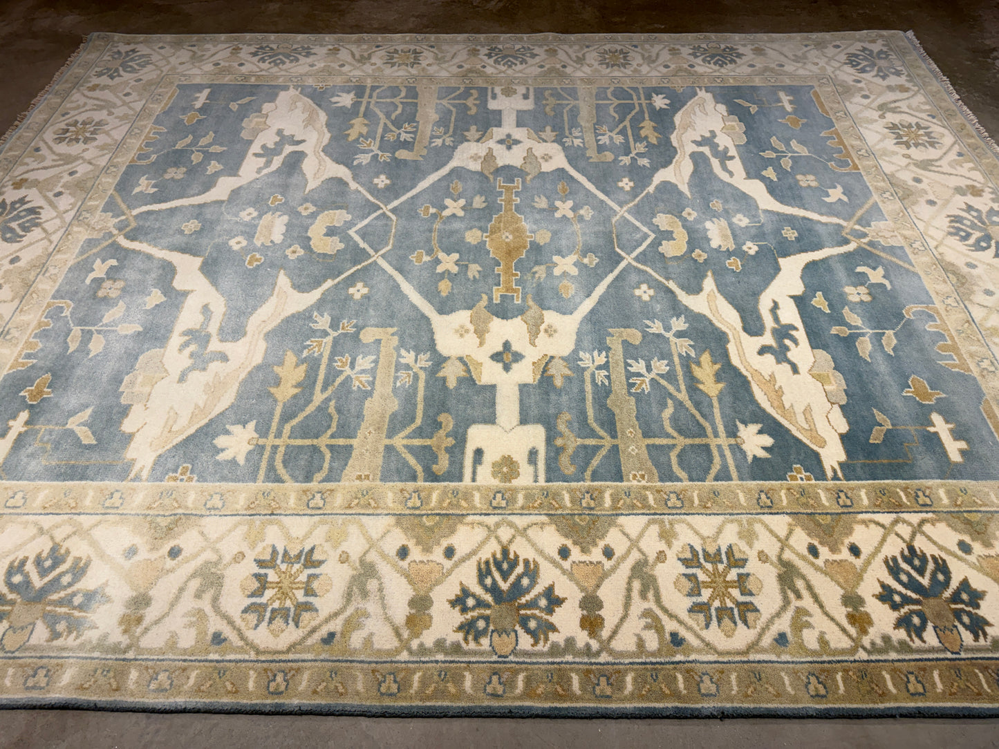 7’10”x10’ Hand-Knotted Wool Oushak Area Rug