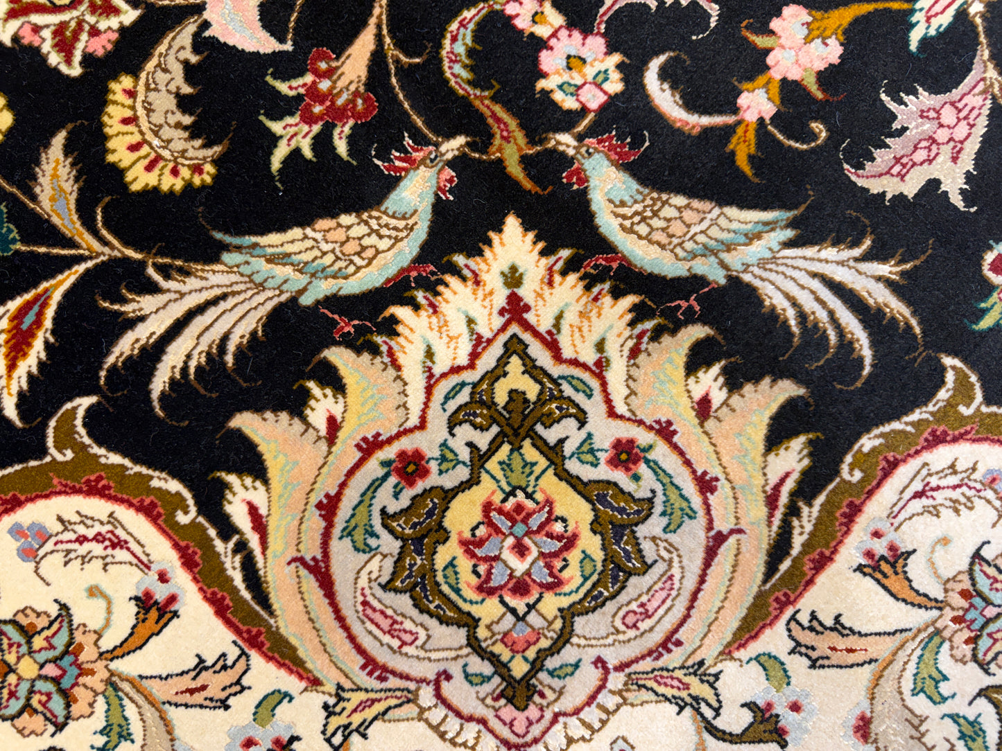 Hand-Knotted 50 Raj Persian Tabriz Rug - 9’11”x12’11”