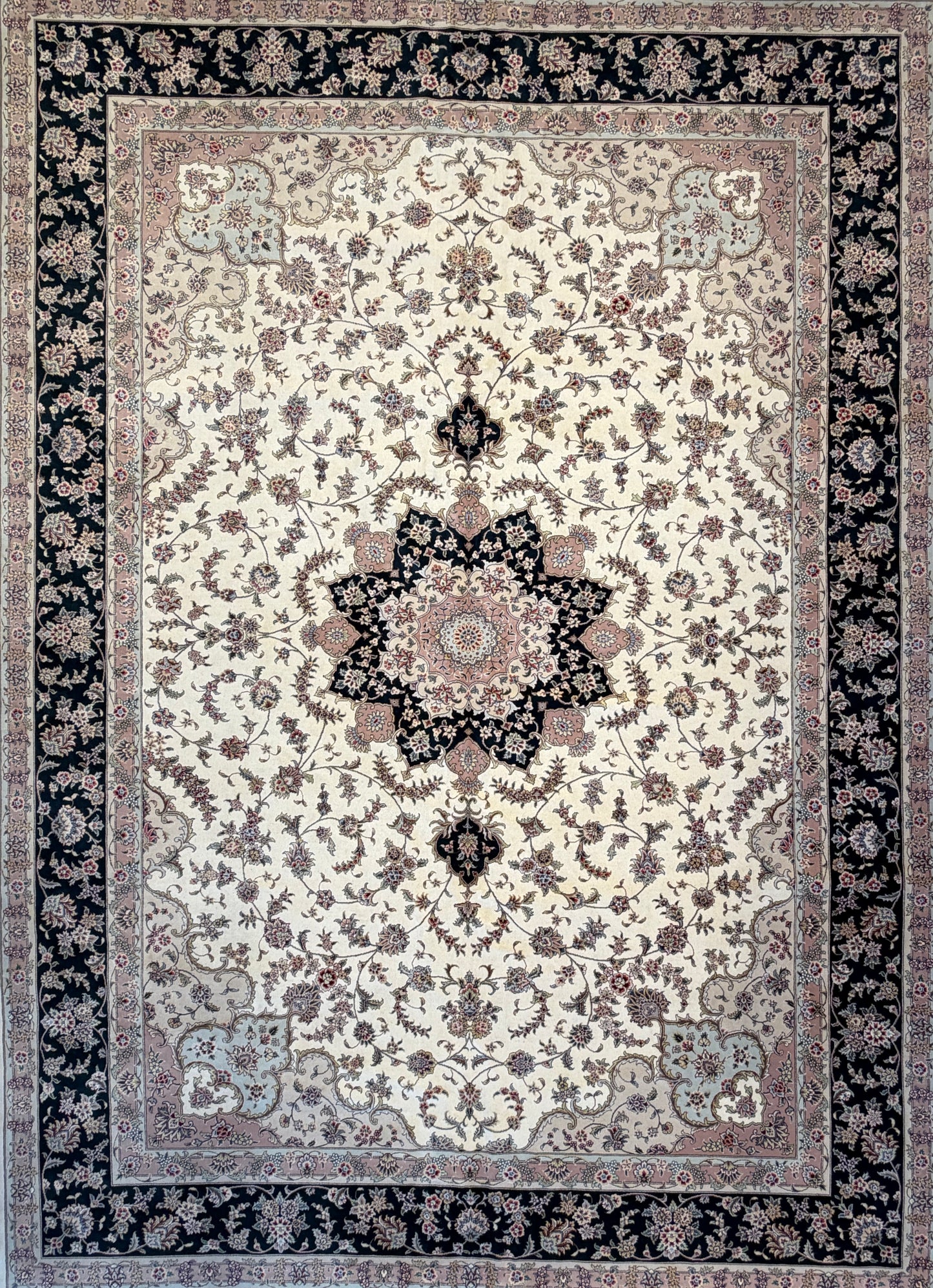 10’x13’8” Hand-Knotted Oriental IndoKashan Area Rug