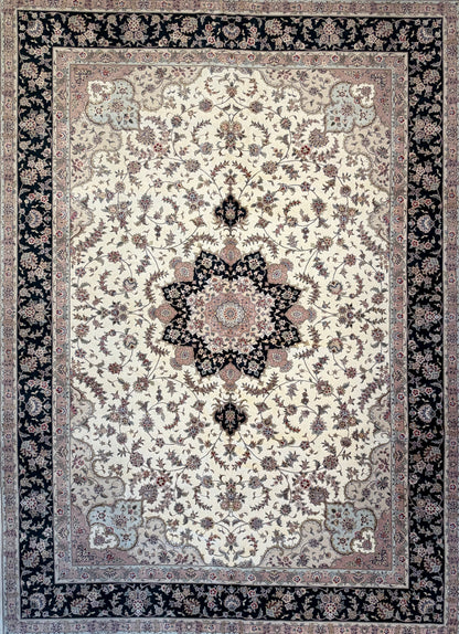 10’x13’8” Hand-Knotted Oriental IndoKashan Area Rug