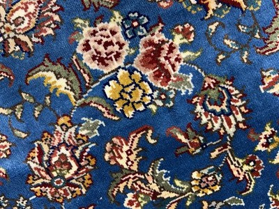 6’ Diameter Luxurious Hand-knotted 100% Silk Round Rug Handmade Blue 6x6