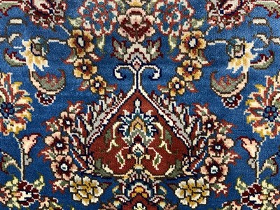 6’ Diameter Luxurious Hand-knotted 100% Silk Round Rug Handmade Blue 6x6