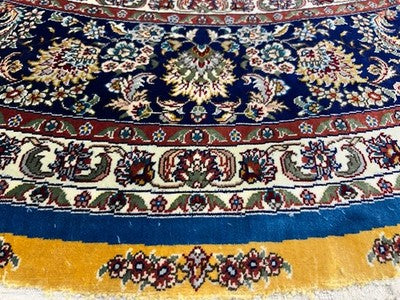 6’ Diameter Luxurious Hand-knotted 100% Silk Round Rug Handmade Blue 6x6