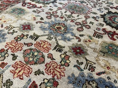 4’x6’ Hand-Knotted All-over Wool Mahal Rug - Traditional Oriental  Area Carpet