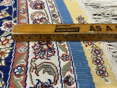 6’ Diameter Luxurious Hand-knotted 100% Silk Round Rug Handmade Blue 6x6