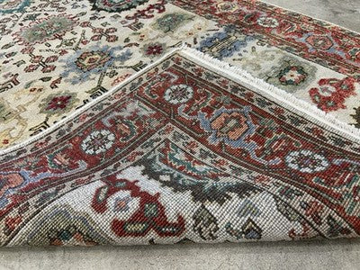 4’x6’ Hand-Knotted All-over Wool Mahal Rug - Traditional Oriental  Area Carpet
