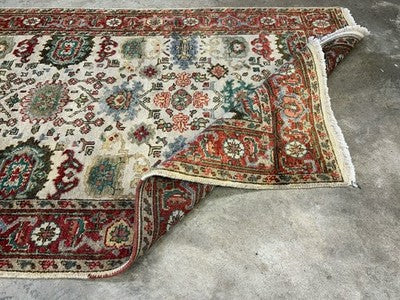4’x6’ Hand-Knotted All-over Wool Mahal Rug - Traditional Oriental  Area Carpet