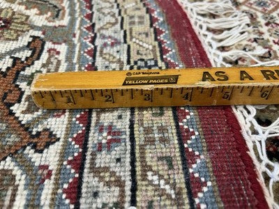 6’ Diameter Hand-knotted Wool Round Area Rug - Handmade Carpet 6x6 Burgandy Mahi Design