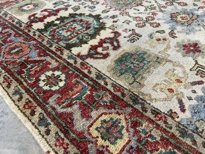 4’x6’ Hand-Knotted All-over Wool Mahal Rug - Traditional Oriental  Area Carpet