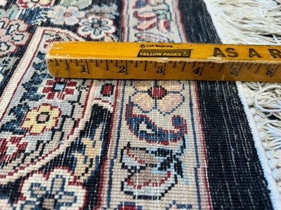 8’ Diameter Fine Hand-knotted Wool Round PakPersian Area Rug - Handmade Carpet 8x8 Black