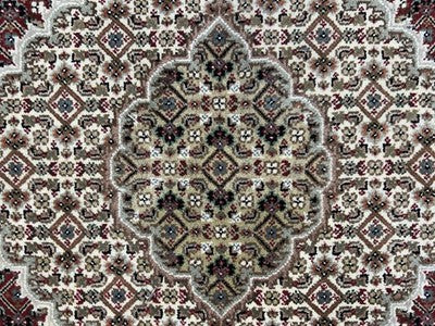 6’ Diameter Hand-knotted Wool Round Area Rug - Handmade Carpet 6x6 Burgandy Mahi Design