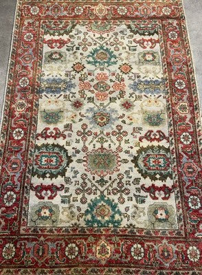 4’x6’ Hand-Knotted All-over Wool Mahal Rug - Traditional Oriental  Area Carpet
