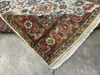 4’x6’ Hand-Knotted All-over Wool Mahal Rug - Traditional Oriental  Area Carpet