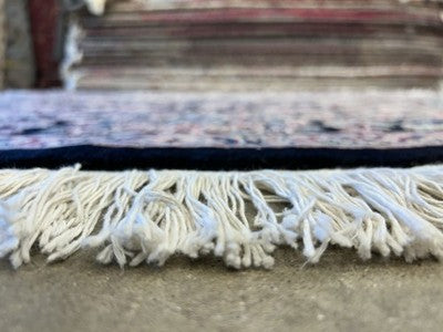 8’ Diameter Fine Hand-knotted Wool Round PakPersian Area Rug - Handmade Carpet 8x8 Black