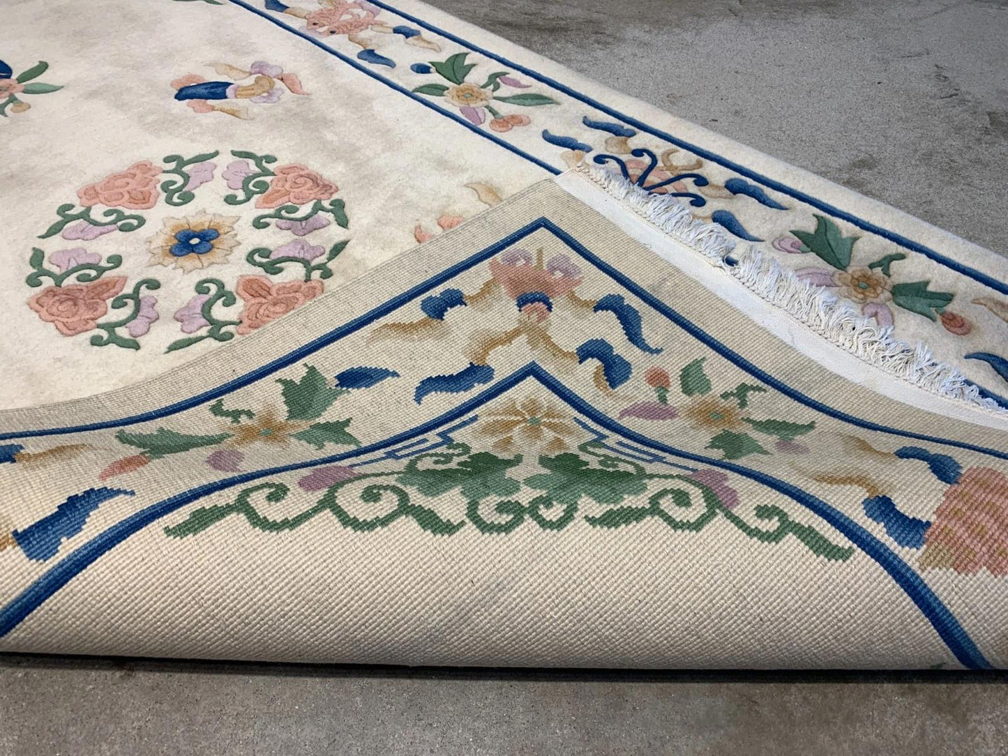4'x7'4" Hand-Knotted Wool Art-Deco Area Rug - Handmade Carpet 4x7