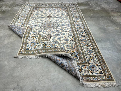 7'x10'9" Antique Handmade 100% Wool Persian Kashan Rug - Signed