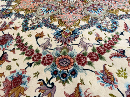 Hand-Knotted 70 Raj Persian Tabriz Rug - Signed - 9’8”x13’9”