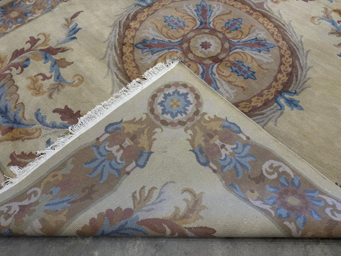 8’x9’10” Hand-Knotted Wool Aubusson Area Rug