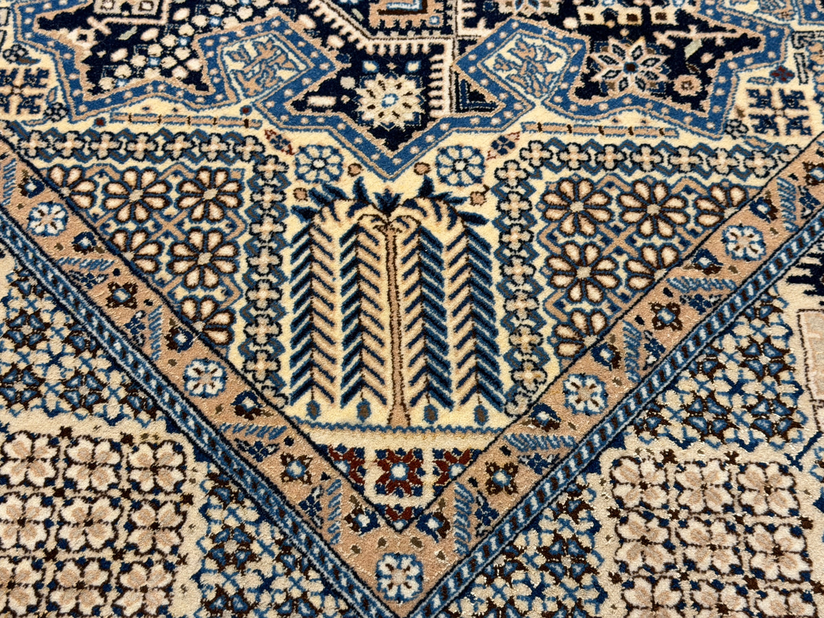 Hand-Knotted Persian Nain Rug - 5’2”x8’9”