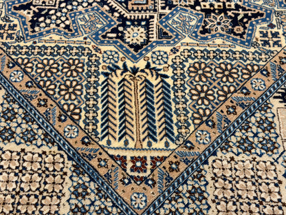 Hand-Knotted Persian Nain Rug - 5’2”x8’9”