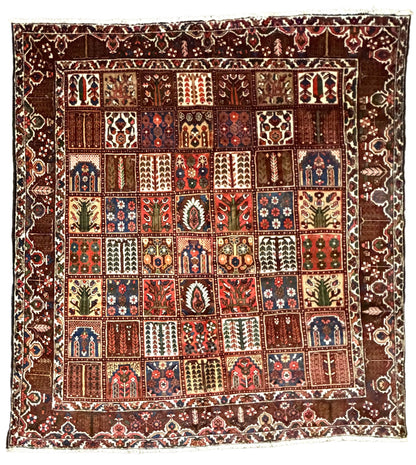 Hand-Knotted Persian Bakhtiari Rug - 9’4”x10’3”
