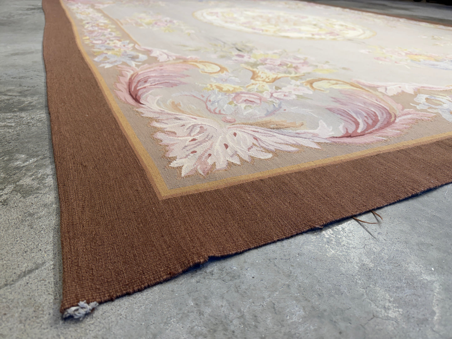 Antique Flatweave Aubusson Rug - 8’x10’