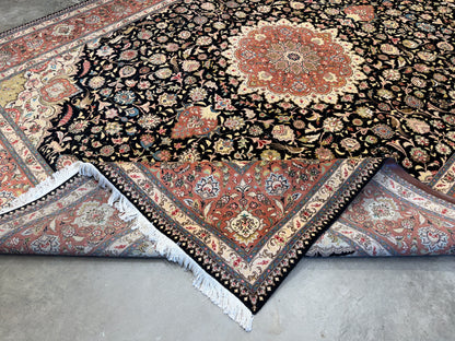 Hand-Knotted 60 Raj Persian Tabriz Rug - 10’x12’9”