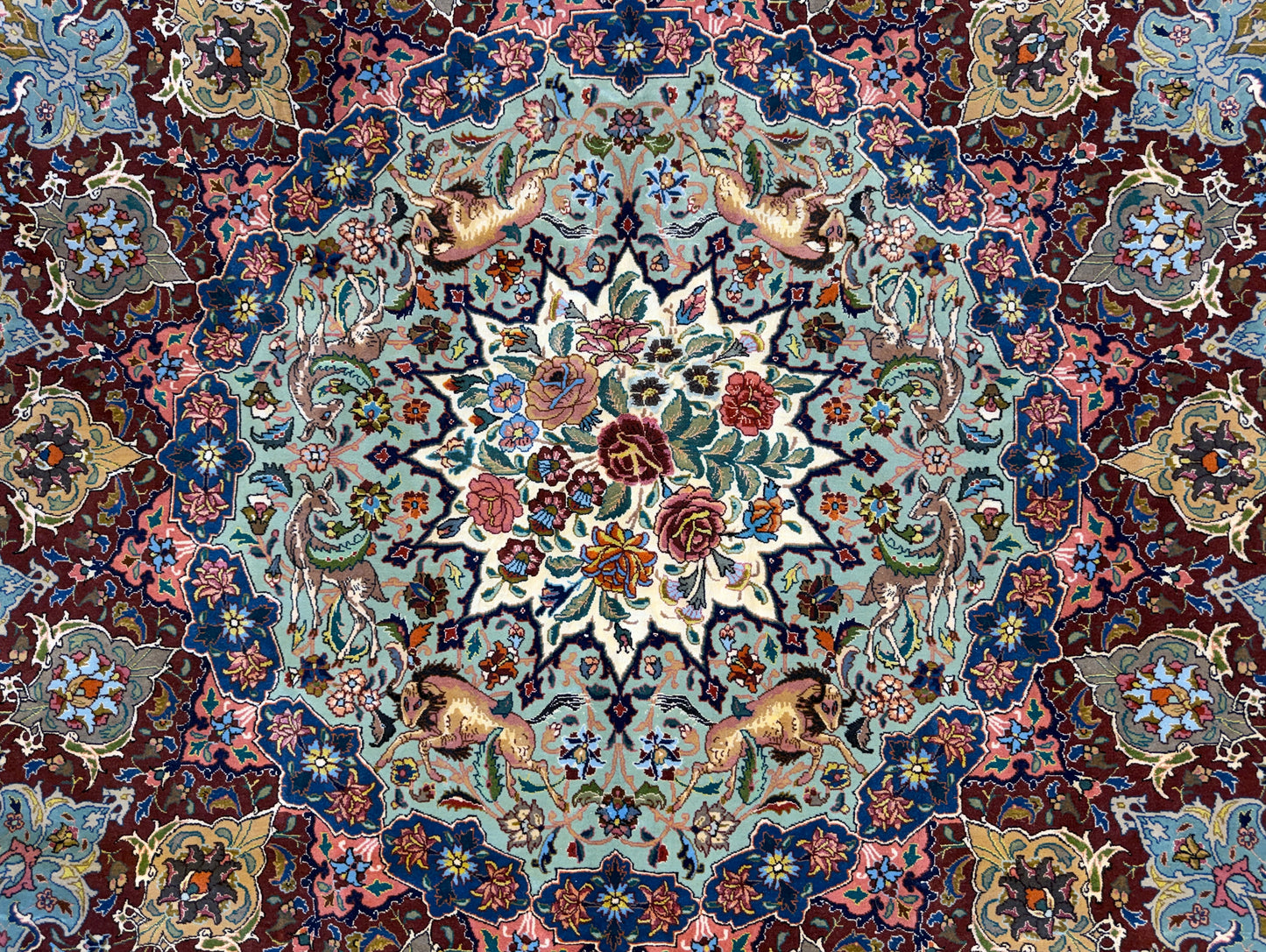 11’7”x17’2” Very Fine Hand-Knotted Signed Persian Tabriz Pictorial Area Rug