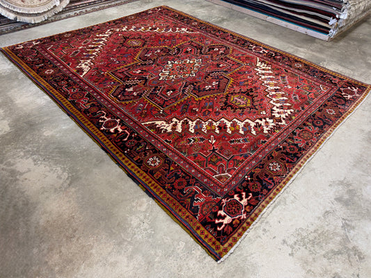 Hand-Knotted Persian Heriz Rug - 10’x13’