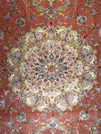 Hand-Knotted 60 Raj Persian Tabriz Rug - Signed Beheshti - 6’7”x9’9”