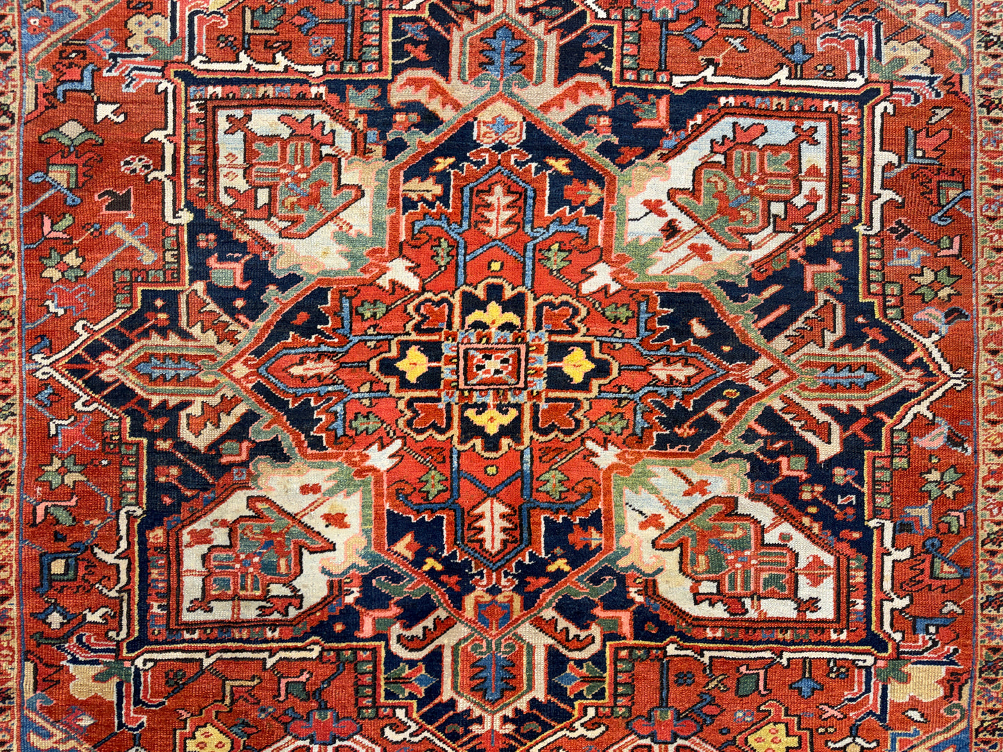 Hand-Knotted Persian Heriz Serapi Rug - 8’1”x10’5”