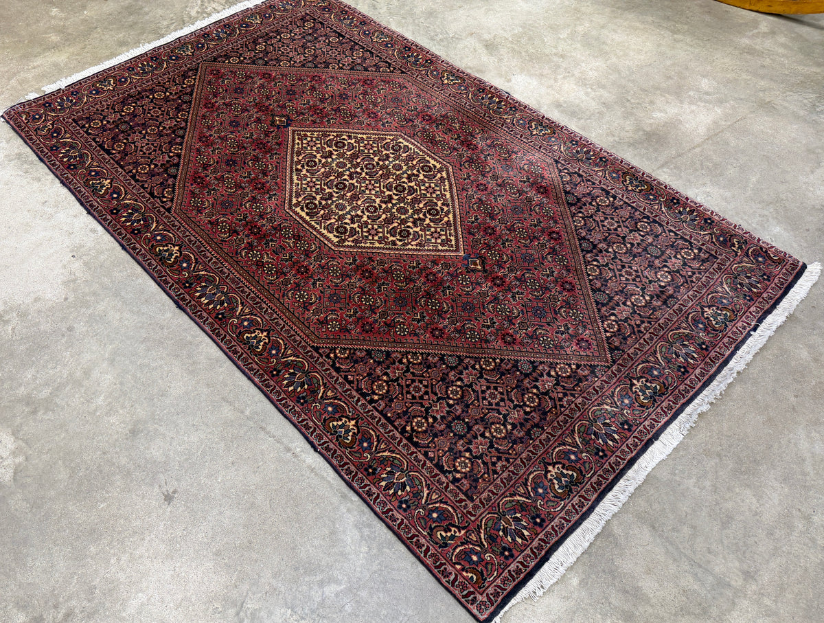 Hand-Knotted Persian Bidjar Rug - 3'8"x6'1"