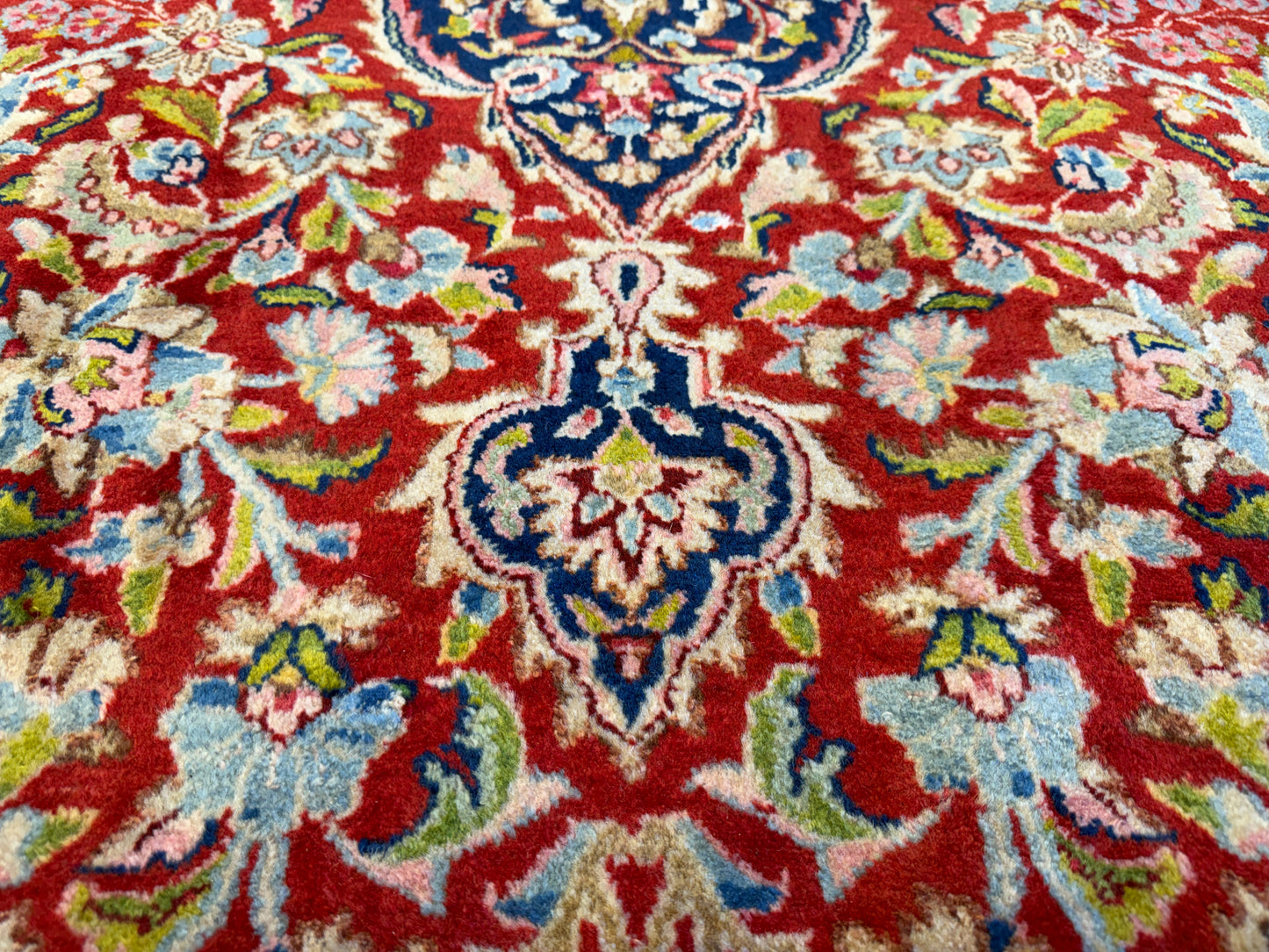 Antique Hand-Knotted Persian Kerman Rug - 9’11”x13’4”