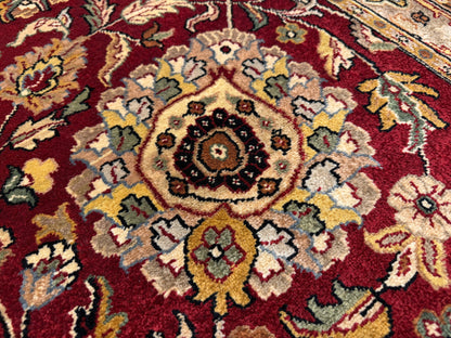 8’9”x12’3” Hand-Knotted Very Fine Wool Agra Area Rug 50 Raj