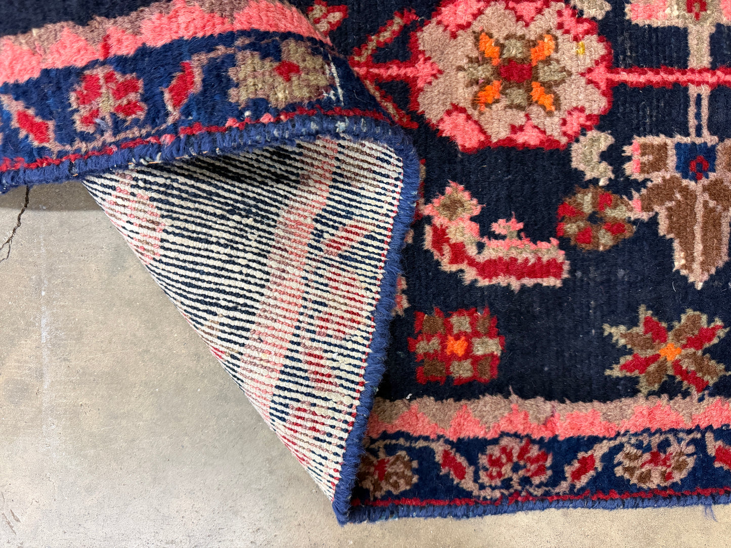 3’6”x4’11” Antique Hand-Knotted Wool Hamadan Persian Rug 3x5 Floral Handmade Carpet