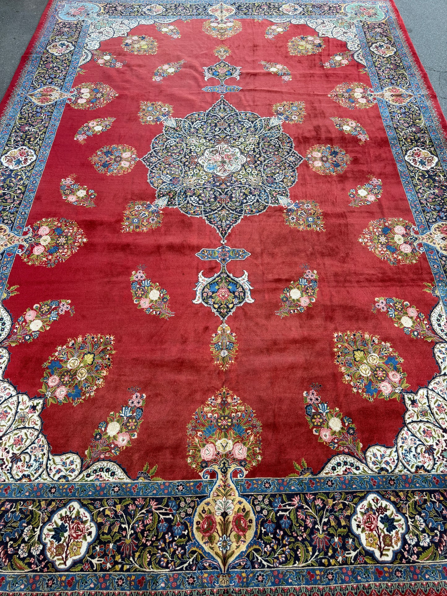 12’10x18’6” Hand-Knotted Persian Tabriz Rug - Signed Torabi