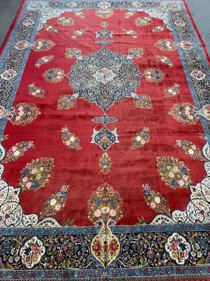 12’10x18’6” Hand-Knotted Persian Tabriz Rug - Signed Torabi