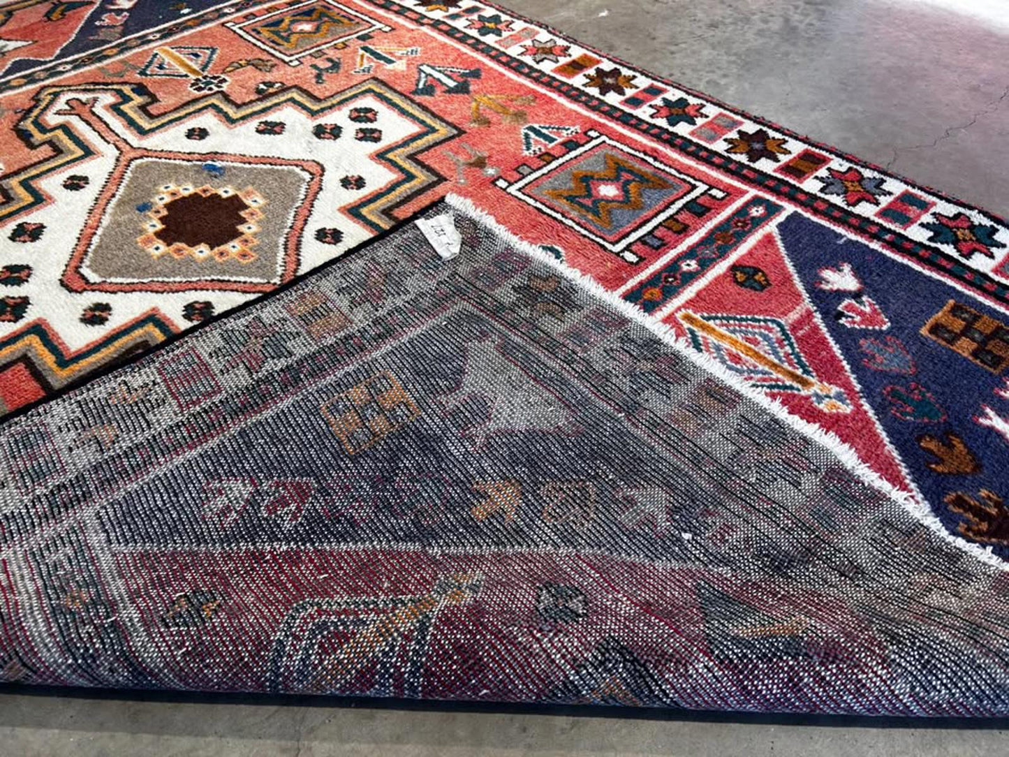 4'6"x6'9" Handmade 100% Wool Persian Hamadan Rug