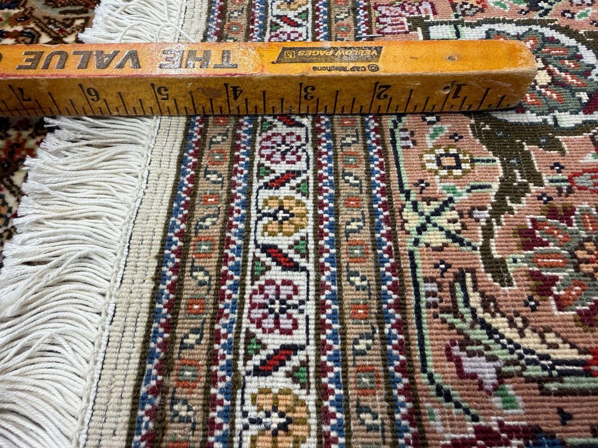 Hand-Knotted Persian Tabriz Mahi Rug - 5'x6'4"