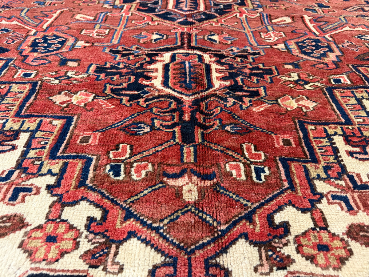 Hand-Knotted Persian Heriz Rug - 8’6”x12’3”