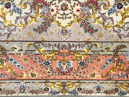 Hand-Knotted 70 Raj Persian Tabriz Rug - 6'8"x10'3"