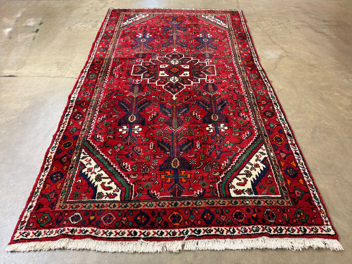 Hand-Knotted Persian Nahavand Rug - 5’1”x8’11”