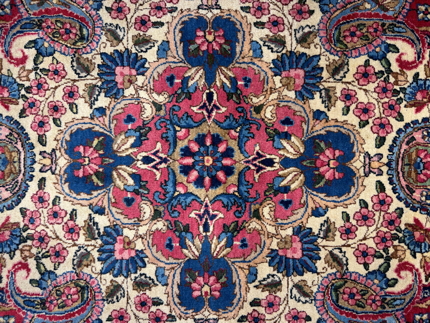 9’11”x15’4” Antique Hand-Knotted Persian Ravar Kerman Area Rug